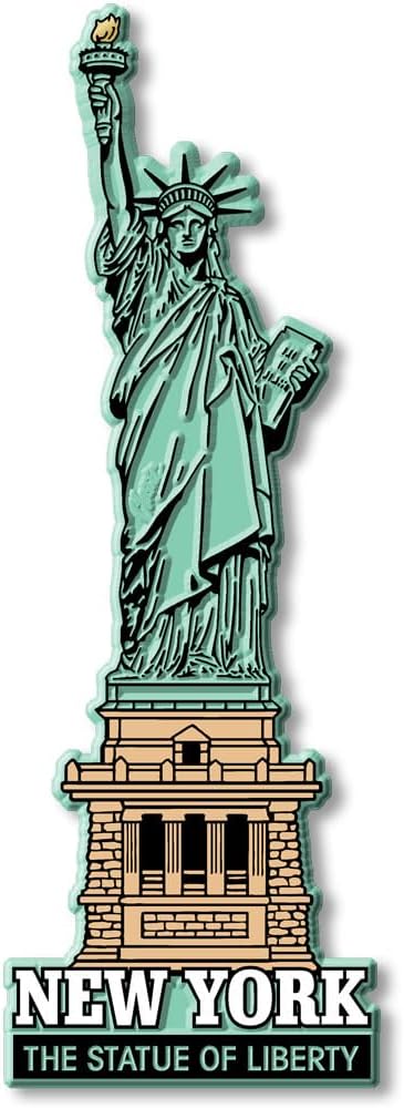 New York City Statue of Liberty Jumbo Magnet by Classic Magnets, 3D Rubber Vintage-Style Collectible Souvenirs and Gifts Made in The USA