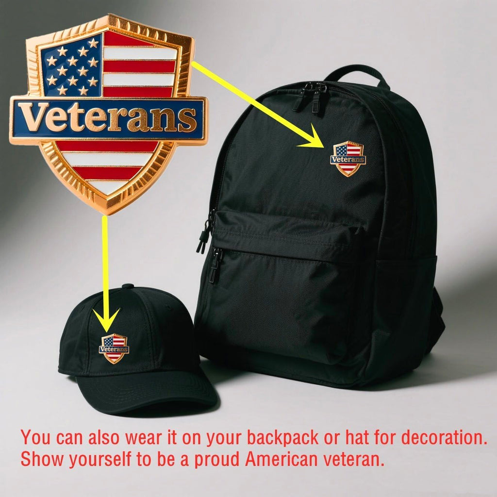 12/25/50/100 pieces United States Veterans pin USA Enamel Veteran’s Day Memorial Patriotism Lapel Pin US American patriotic U.S. military Soldier Veteran brooch pins Souvenir Gift badge bulk