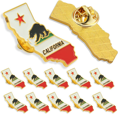 10/20/50/100Pcs California Lapel Pins Bulk - Metal Calif.CA Souvenir for Men Women Clothes Bags Hats Easter Day