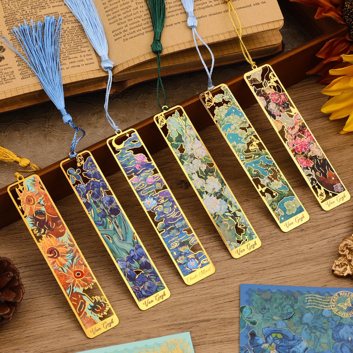6 Pcs Silver Metal Bookmarks, Elegant Statue of Liberty America Famous Landmark Building Theme Bookmark for Women, USA Commemorate Bookmark Gift for Book Lovers Writers Readers Girls Teenage Children