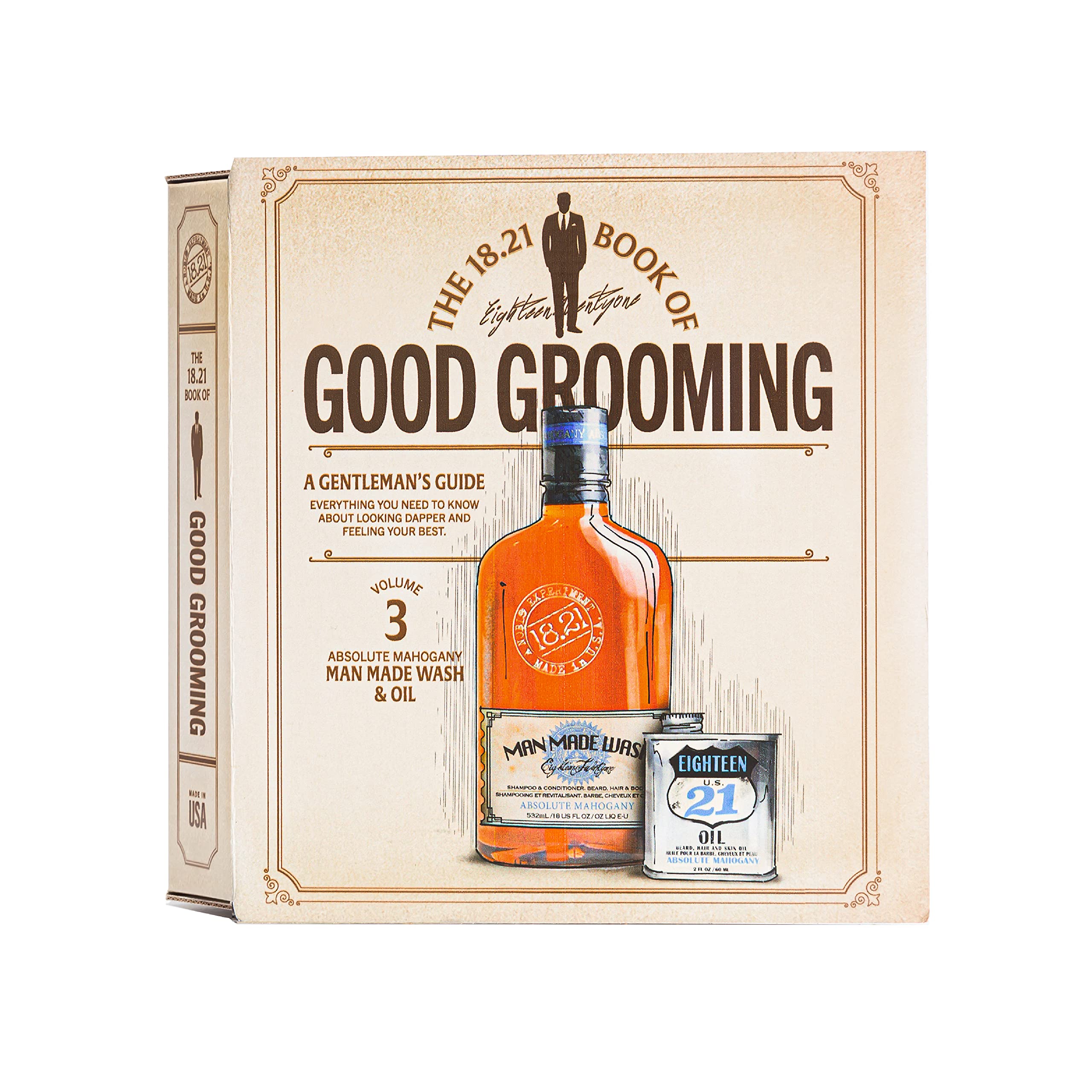 18.21 Man Made Men's Book of Good Grooming Gift Set