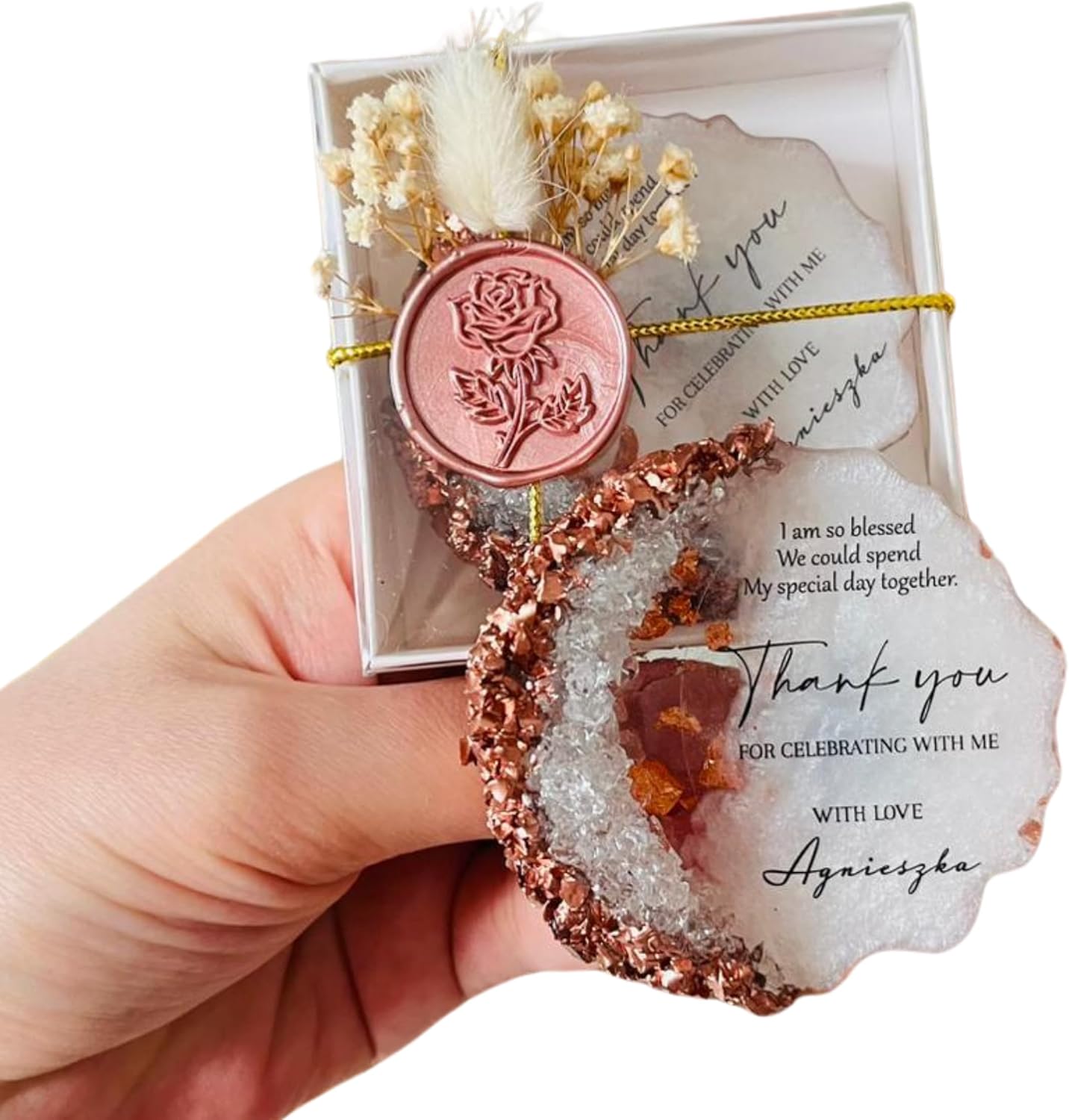 Personalized Adult Birthday Party Favors – Bronze Epoxy Magnet Gift – 40th, 50th, 60th, 70th, 80th, 90th, 100th Birthday Recuerdos – Custom Party Souvenirs for Guests