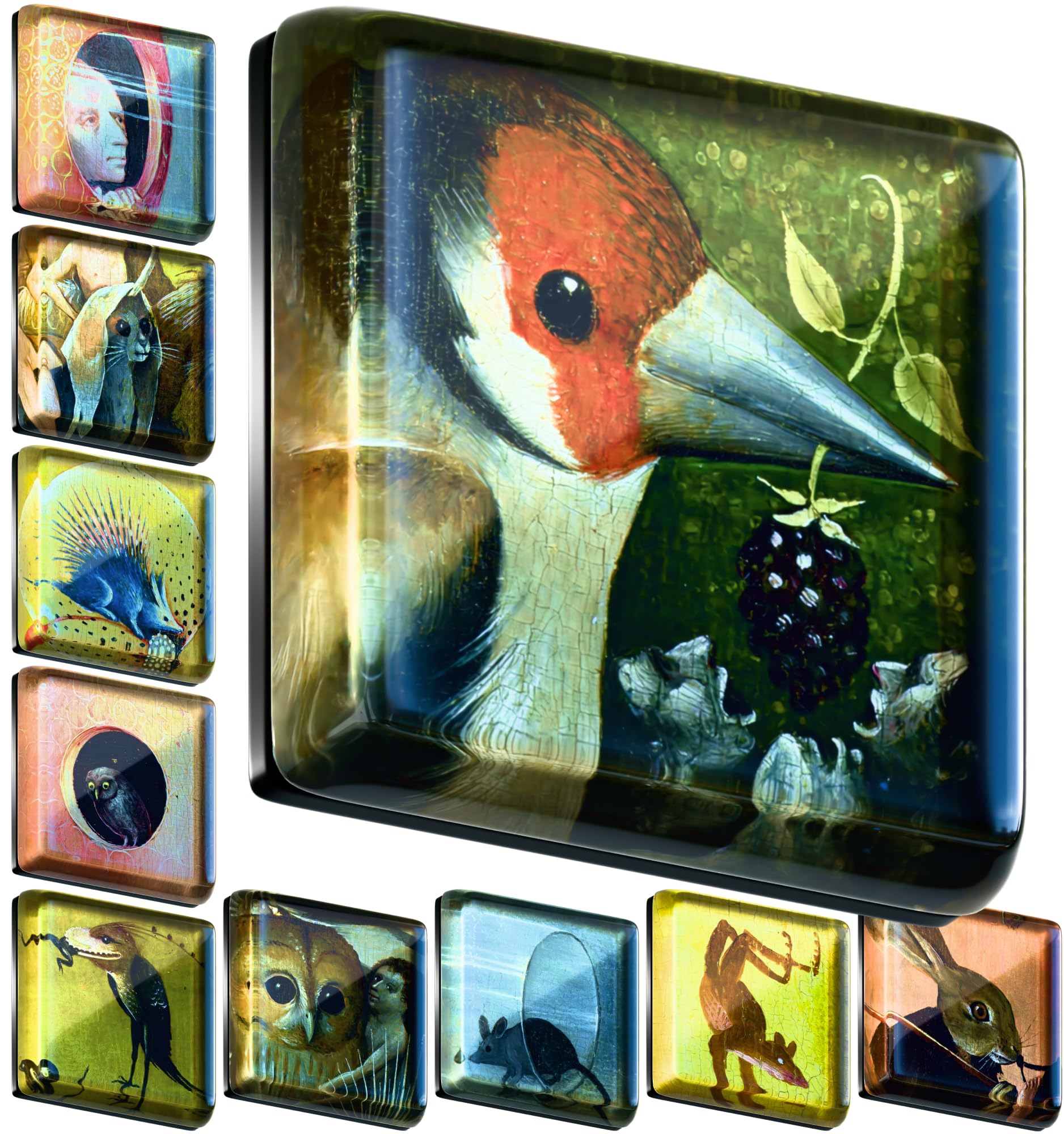 Super Cute Fridge & Locker Magnets - 12 Glass Magnets with Vibrant Colors - Strong Hold for Photos, Notes, Recipes - Aesthetic Refrigerator Decoration - Perfect for School & College Locker