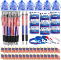 400pcs American Patriotic Gift Bulk USA Patriotic Pens American Flag Lapel Pins Bracelets Organza Gift Bag Set for Veterans Day Independence July 4th Memorial Day Supplies(Basic)