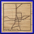 Cheyenne, WY, Bedroom Decor, 3d Wooden Map - Hand crafted in USA - Wyoming Gift & Souvenir
