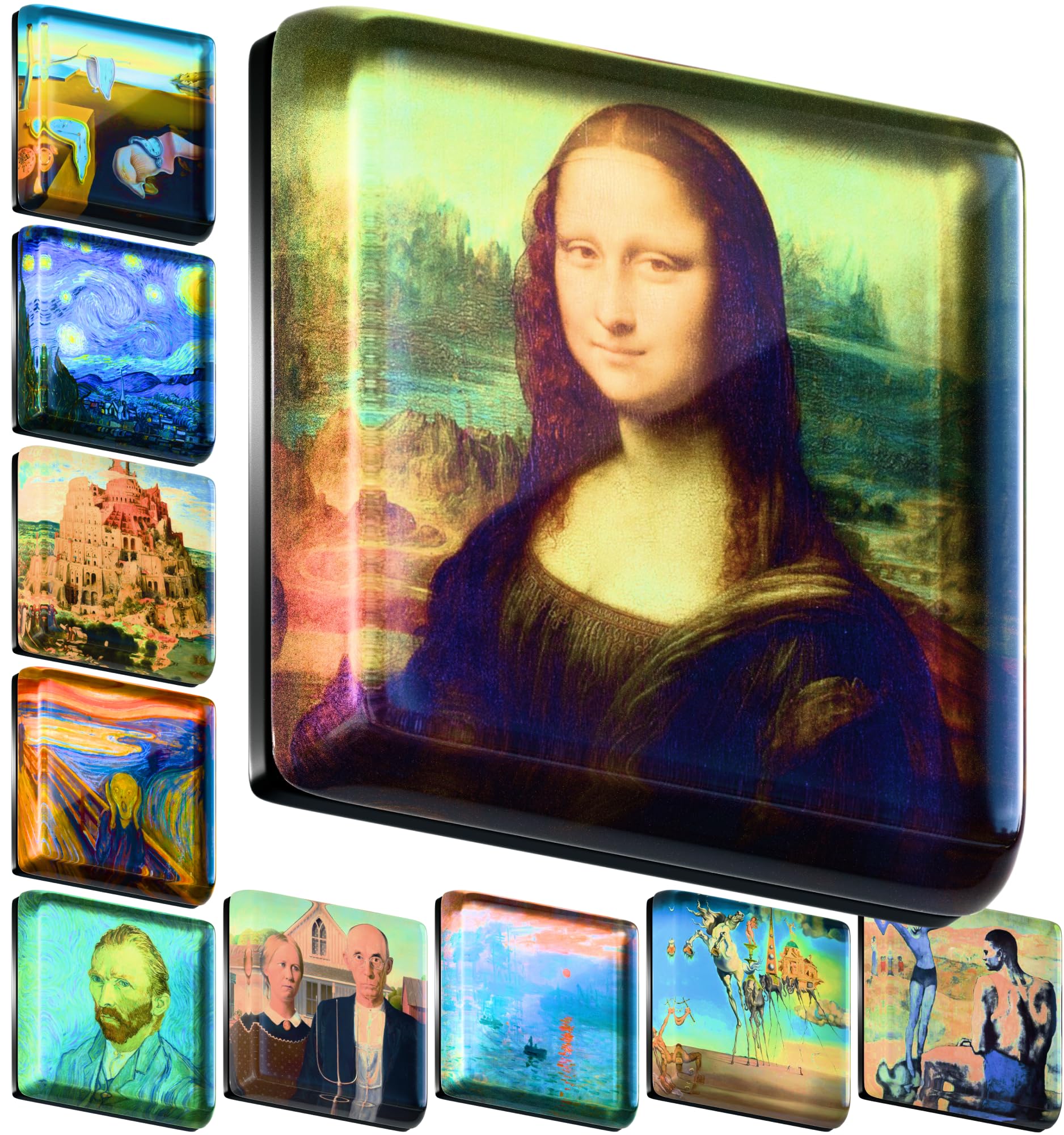 Super Cute Fridge & Locker Magnets - 12 Glass Magnets with Vibrant Colors - Strong Hold for Photos, Notes, Recipes - Aesthetic Refrigerator Decoration - Perfect for School & College Locker