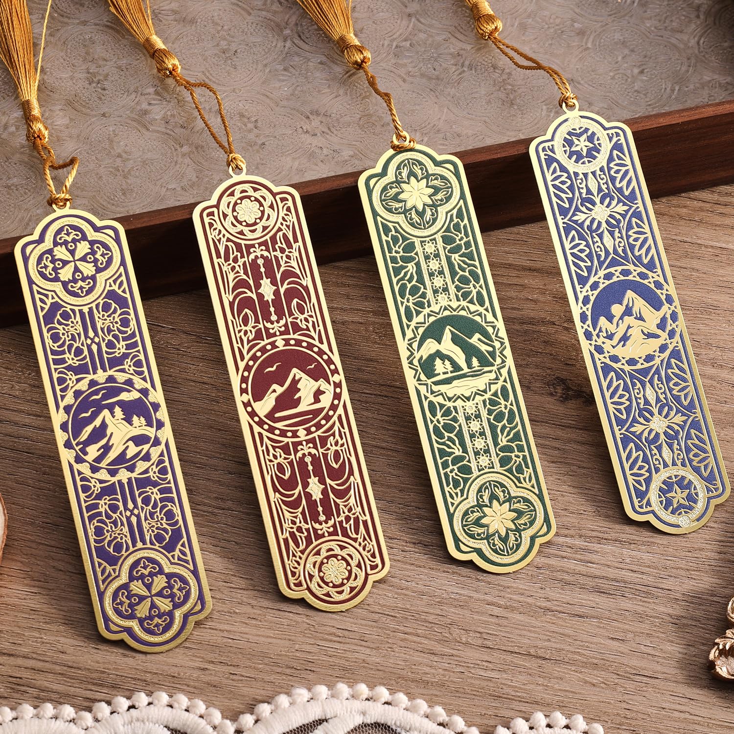 6 Pcs Silver Metal Bookmarks, Elegant Statue of Liberty America Famous Landmark Building Theme Bookmark for Women, USA Commemorate Bookmark Gift for Book Lovers Writers Readers Girls Teenage Children