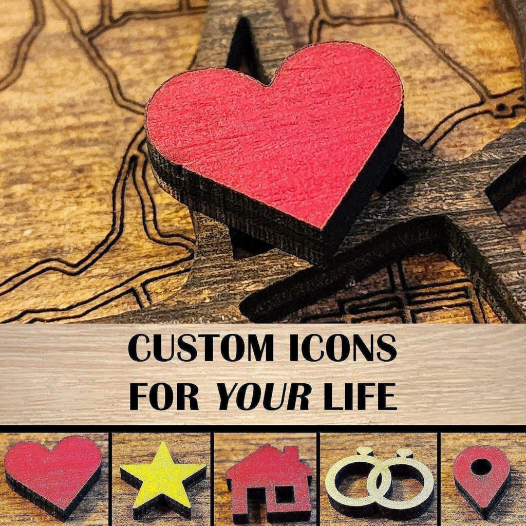 Cheyenne, WY, Bedroom Decor, 3d Wooden Map - Hand crafted in USA - Wyoming Gift & Souvenir